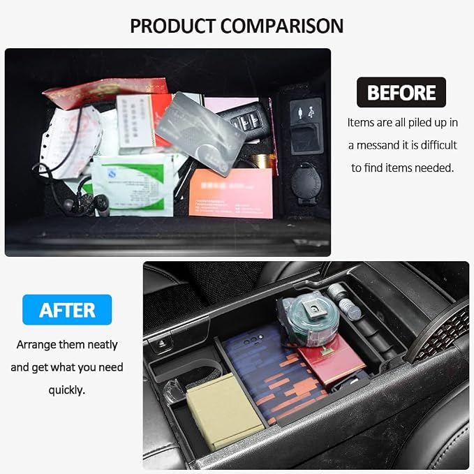 Center Console Organiser Storage Tray Compatible with Lexus RX 2022 Accessories 2022 2021-2016 RX200t RX350 RX400h RX450h Armrest Secondary Storage Box Insert Tray
