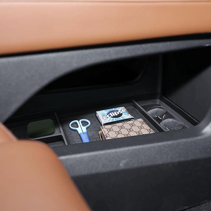 HGWEI Lower Center Console Organizer Compatible with Nissan Pathfinder 2022 2023 2024 2025 2026 Interior Accessories Floor Armrest Storage Box Insert Tray Interior Compartment Divider