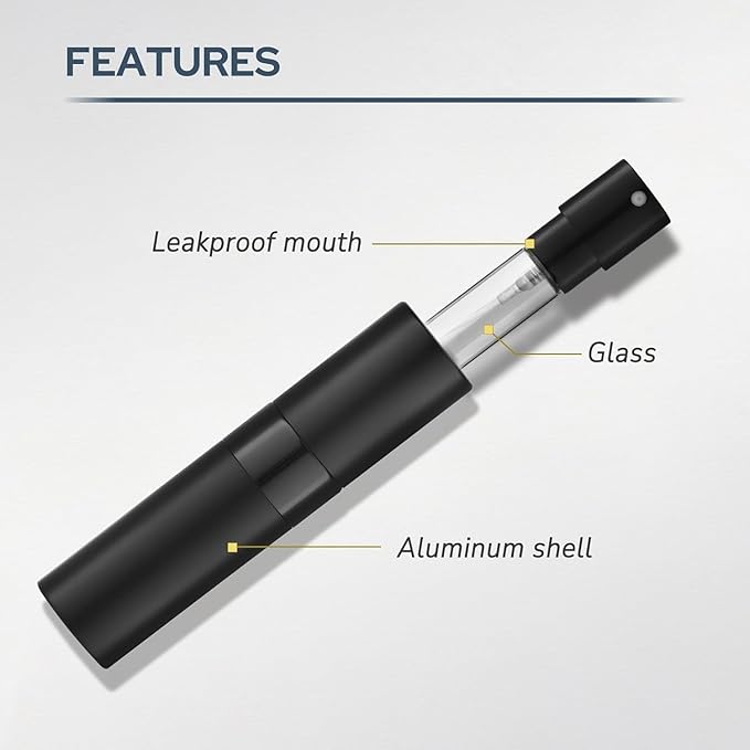 Fusupak Perfume Atomizer Travel Bottle Refillable: Cologne Sprayer Portable for Men - Mini Spray Empty for Refill - 8ml Small Size Purple
