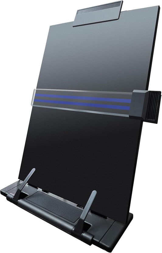 Desktop Document Holder, Black Paper Holder Stand for Desk, Metal Paper Stand for Desk When Typing, 7 Adjustable Angles Copyholder