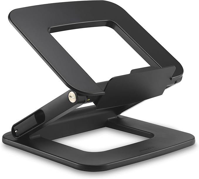 Kensington SmartFit EQ Adjustable Laptop Stand for Desk, Foldable Portable Notebook Holder, Anti-Slip Silicone Tablet Mount for 13"-16" Laptops and Tablets, Black K50427NA