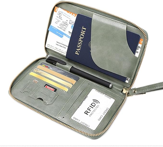Family Passport Holder for Travel Women and Men RFID Passport Holder with Card Slots Holder Passport Case Passport cover Passport Wallet Travel Essentials and Accessories