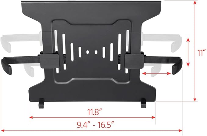 Monoprice Laptop Holder Attachment for Desk Mounts - Ideal for Work, Home, Office Laptops, Black - Workstream Collection