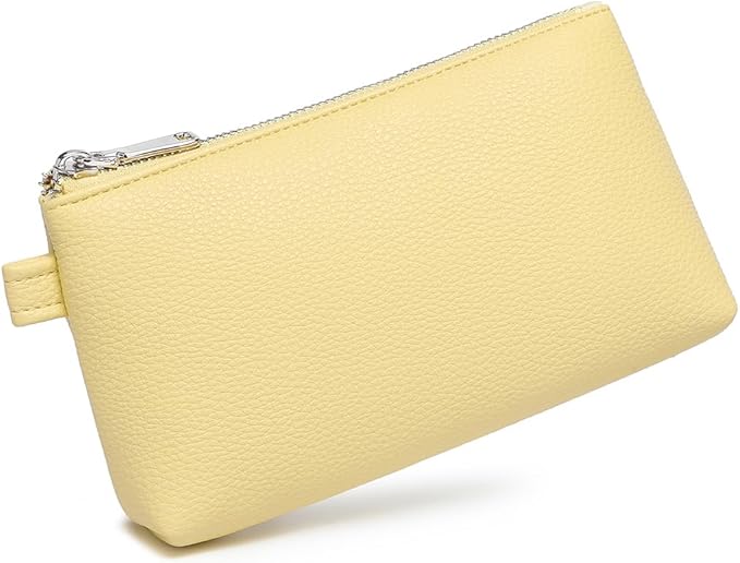 PU Leather Makeup Simple and Convenient Handbag Small Exquisite Storage Bag (PU/Pearl Yellow)
