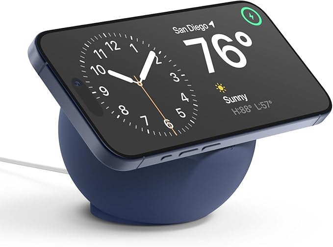 elago MS2 Charging Stand Compatible with MagSafe Charger - Premium Silicone, Compatible with iPhone 17/16/15/14/13/12 Series, Designed for MagSafe Stand [Jean Indigo] [Charging Cable Not Included]