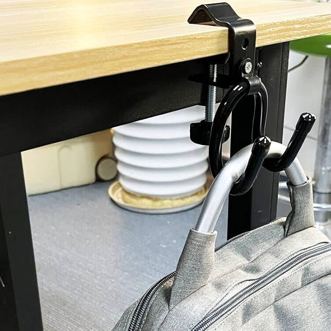 Clamp-On Headphone Stand Headset Holder PC Gaming Headset Hook Hanger, with Adjustable & Rotating Arm Clamp - Horizontal or Vertical Installation - Easy to use. for All Headphones Size