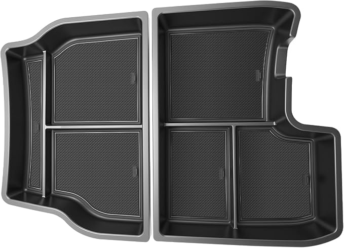 SKTU 2Pcs for 2021-2026 Toyota Sienna Center Console Organizer 2021-2026 Sienna Lower Console Tray Toyota Sienna 2024 2025 2026 Accessories Under Console Tray (Not Fit Models with Refrigerator)