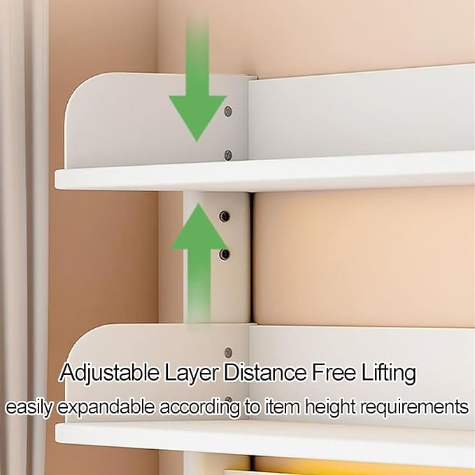 Clamp on Desk Organizer Shelf, 2-Tier Shelving Unit Desk Extender Pegboard Workstation, with Adjustable Storage Tray, for Table Accessories(Natural,60x95cm)