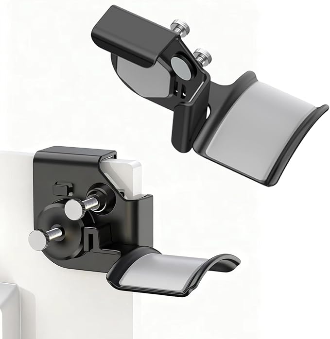 Monitor Stand for Headphones and Headsets, Clamp-On Adjustable Headset Holder Space-Saving Desk Organizer(Black)