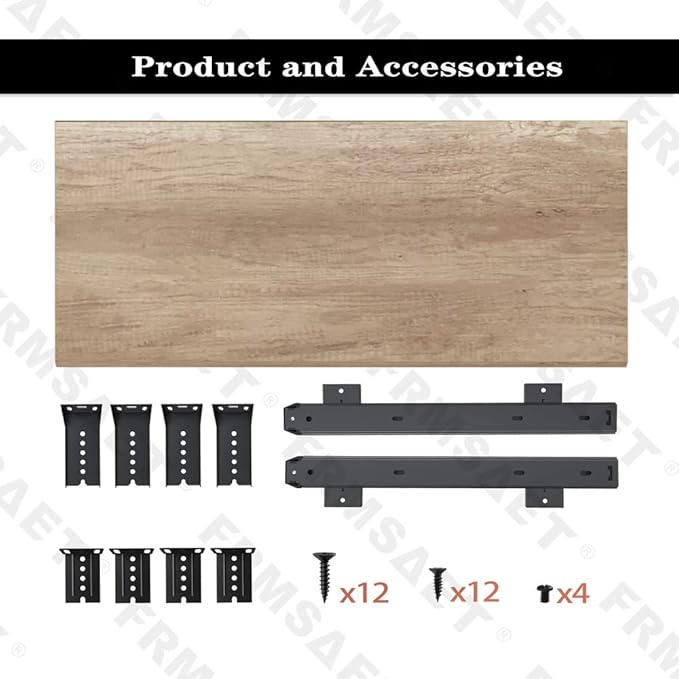 FRMSAET Furniture Accessories Office Product Desk Suits Hardware 20/24/30 inches Keyboard Drawer Tray Wood Holder Under Desk Adjustable Height Platform. (24 inches, Burlywood)