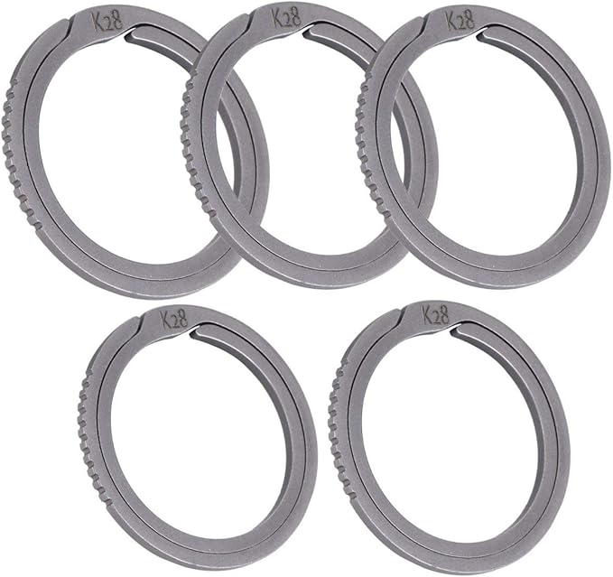 BANG TI Titanium Quick Release Side Pushing Key Rings Labor Saving Bulk Kit