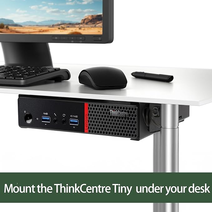 Mini PC Mount Compatible with Lenovo ThinkCentre Tiny, Wall VESA and Under Desk Mount for Lenovo ThinkCentre Tiny Desktops M600 M700 M710Q M715q M720Q M800z M900 M910Q Mini Desktop Bracket