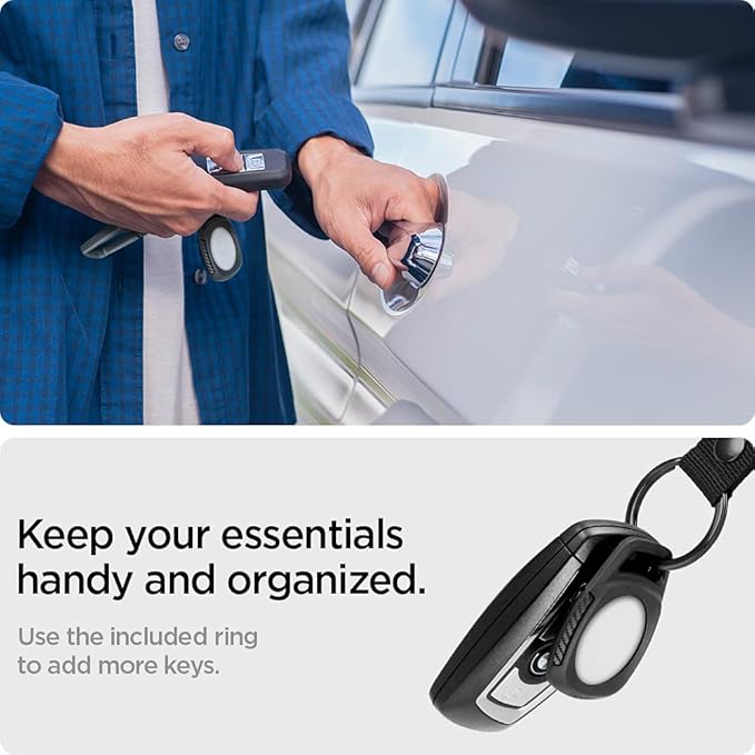 Spigen Life Carabiner Key Ring Clip, Car Keychain Clip, Bottle Opener Key Chain Ring for Men and Women