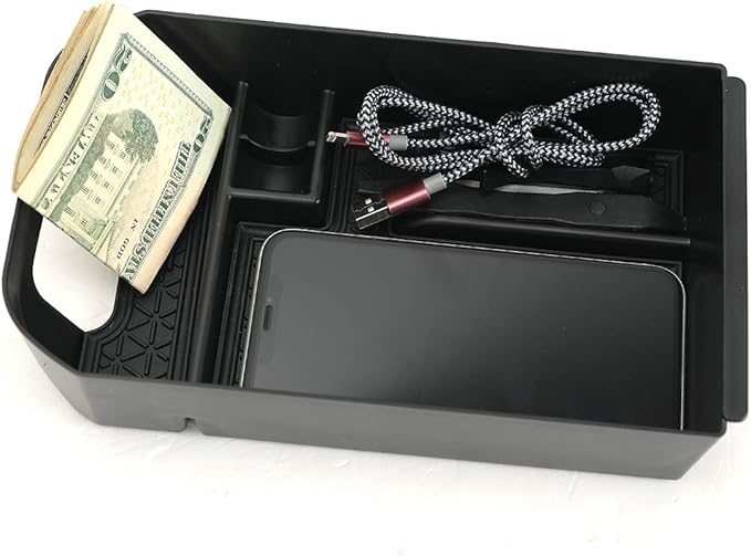 D-Lumina RAV-4 Center Console Organizer - Compatible with Toyota RAV4 2019 2020 2021 2022 2023 2024 2025 - Armrest Secondary Storage Tray, w/Black Anti-Dust Mats