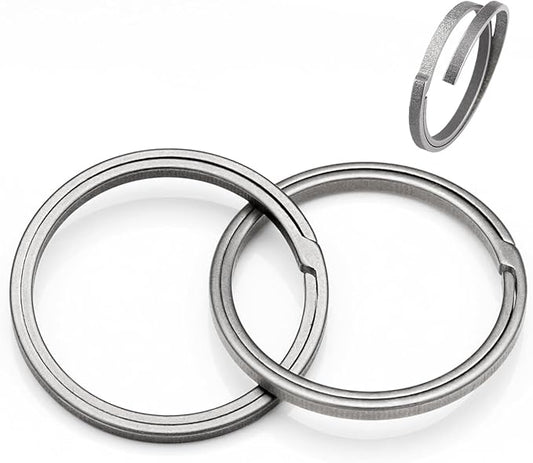 Titanium Key Rings Heavy Duty Side Push Split Key Chain Rings for Key Carabiner Quick Release Keychain