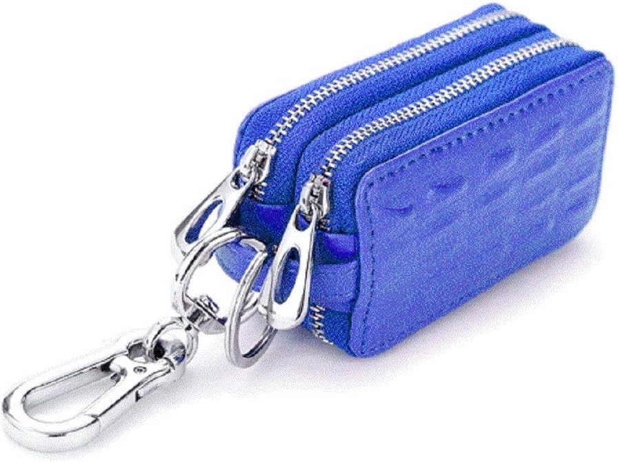 BAKUN Two-Sides Mini Leather Car Key Case, Key Holder Key Organizer Wallet
