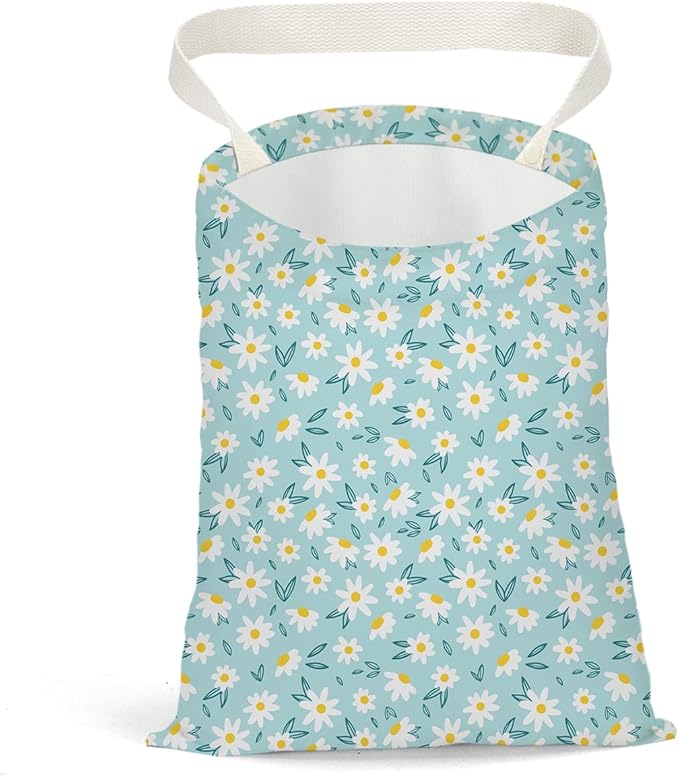 Daisy Decor Car Trash Bag Car Garbage Bag Hanging Cars Trash Can Spring Decor Waterproof Cars Back Seat Organizer for Vehicle Travelling Swimming Camping