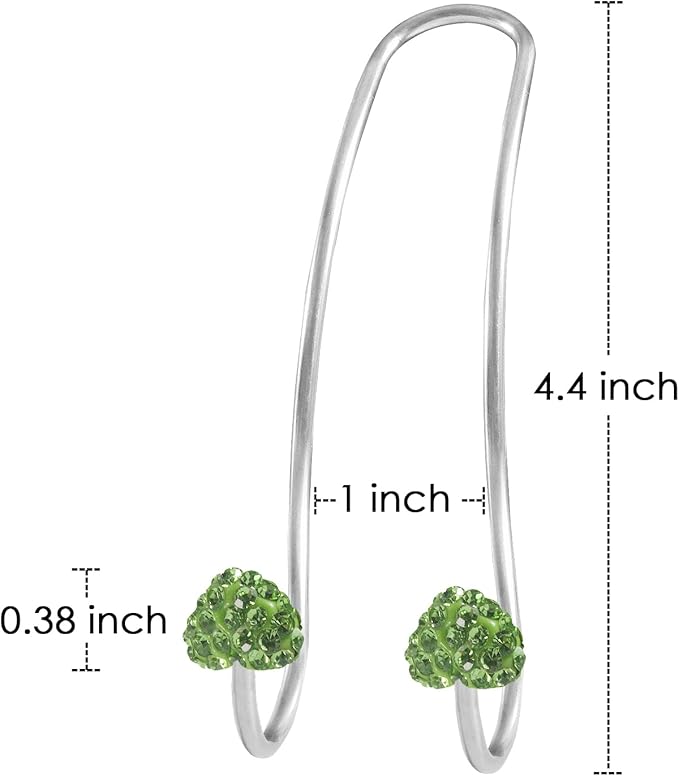 Guoord Auto Hooks Decorations - 2 Pcs Heart-Shaped Purse Hook Hangers, Car Hangers with Durable Backseat Holder, Storage Universal for SUV Truck Vehicle (Green)
