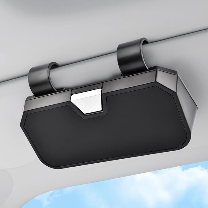 Sunglass Holder for Car Visor Clip, Sunglasses Case for Car Sun Visor Glasses Storage Box Car Sunglass Holder Car Visor Accessories Suitable for Truck and Sedan to Place Sunglass
