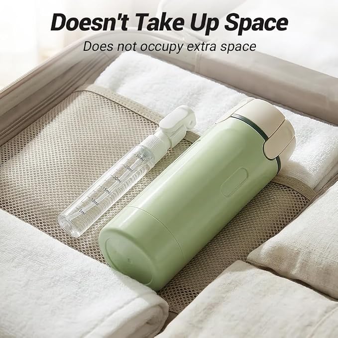4-in-1 Travel Dispenser Bottle, 2026 New Travel Size Container, Portable Toiletry Container for Carry On, Travel Dispenser Bottle for Shampoo Lotion Conditioner Cream (Green)
