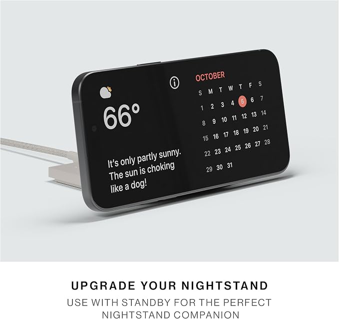 Native Union Rise Magnetic Wireless Charger – Qi2 Certified & MagSafe Compatible – Foldable Charging Pad & Stand for iPhone Air, 17 & Other Qi-Compatible Devices – Up to 15W Fast-Charging (Sandstone)