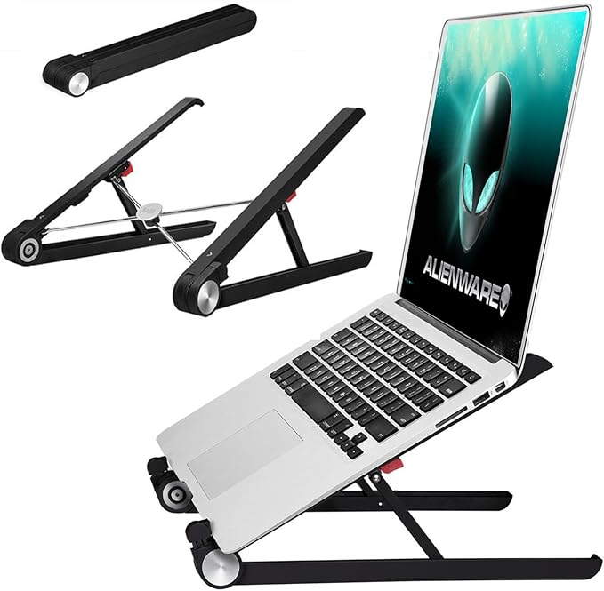 Portable Laptop Stand for Dell Alienware m17 m16 m15 m18 x17 x16 x15 x14 Area-51m 16 Aurora 14 15 16 17 18 inch Gaming Laptop for desk,Made of Reinforced Nylon, 304 Stainless Steel and Silicone