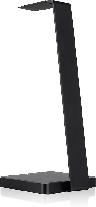 E-One Black Solid-Metal Aluminum Universal Gaming Headphone Stand/Hanger/Holder for Beats, Senheiser, Sony, Bose, Philips, Audio-Technica, Plantronics, Shure, Jabra, JVC, JBL, AKG, DJ, Gaming Headsets Display HO-HDP-ALE1BK-00
