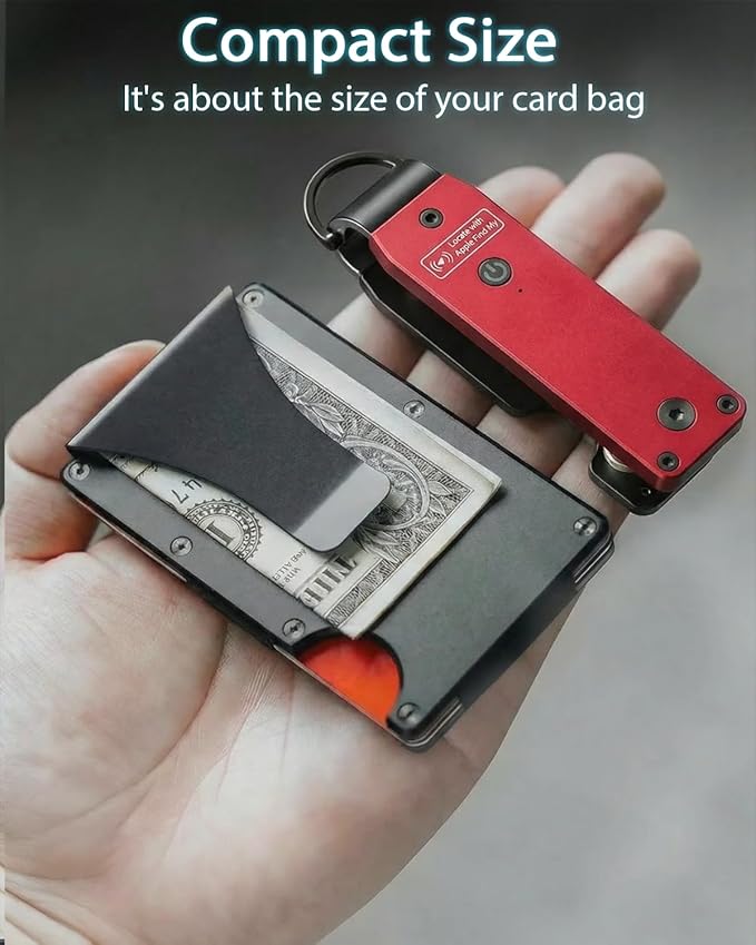 Air Keychain with GPS Tracker : Lightweight Compact Key Holder for Outdoor Use - Minimalist Metal Key Organizer