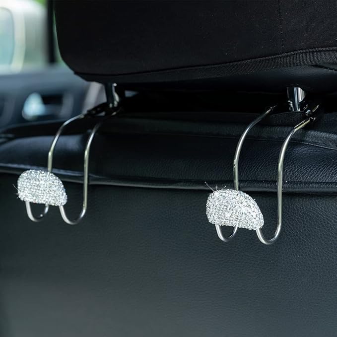 Car Decor Hooks for Purses And Bags, Durable Backseat Holder, Cute Heavy-Duty Metal Purse Hook Hangers, Storage Universal for SUV Truck & Van, Car Accessories for Women/Men, Colorful