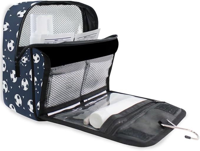 senya Hanging Travel Toiletry Bag Football Kit Makeup Case Cosmetics Organizer for Men Women