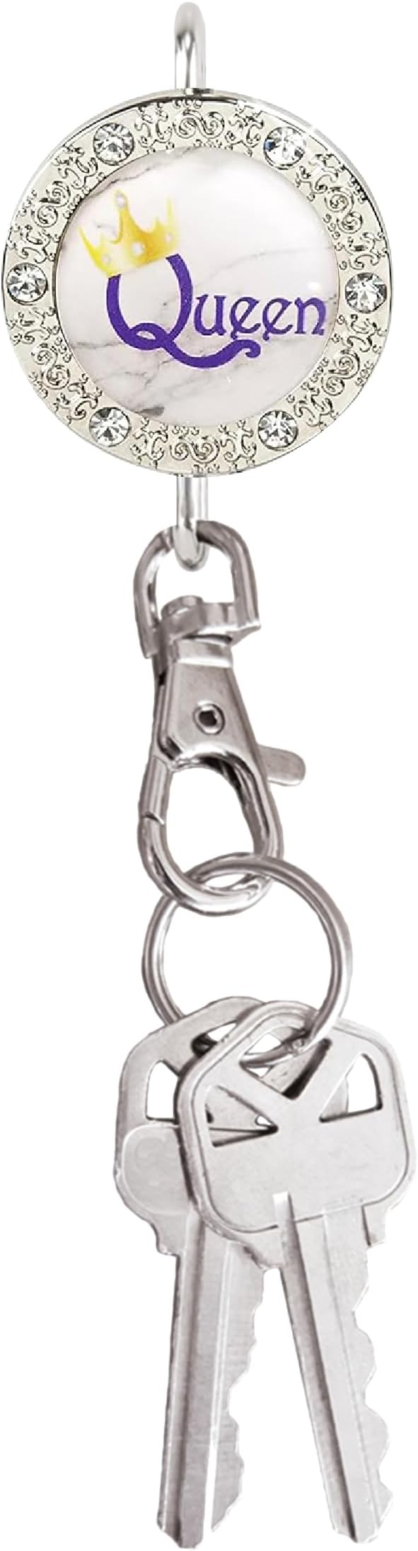 Women’s Bag Charm Key Finder, Car Keychain Hook, Cute Purse Organizer & Tote Bag Accessories, Gifts for Mom - Bling