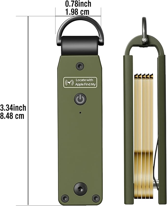Richboyz Air Keychain for Outdoor Enthusiasts: Lightweight Aluminum GPS Tracker Key Holder for Men & Women