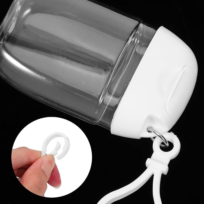 NOLITOY 9 Pcs Leakproof Travel Bottles with Flip Cap Keychain - 1Oz Refillable Silicone Lotion Containers for Shampoo Lotion and Shower Gel - Portable Travel Size Bottled Set
