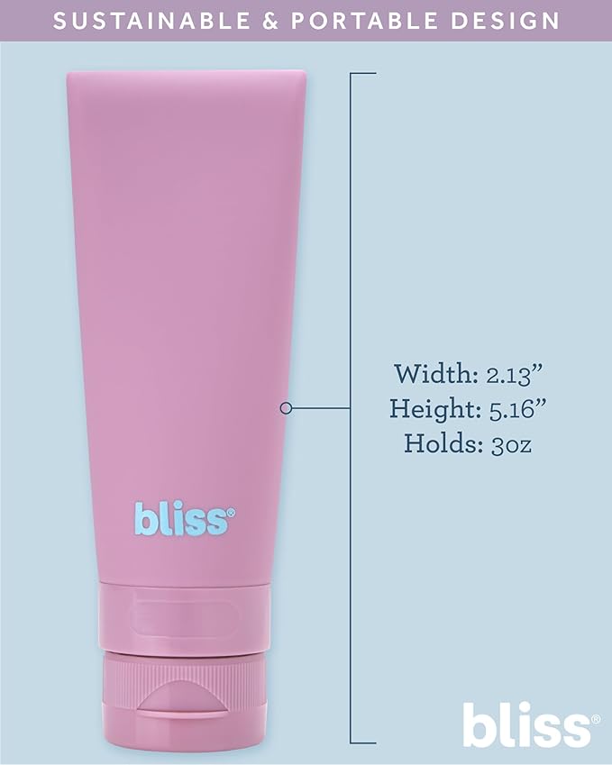 Bliss Travel Bottles Set - 4/7/10 Piece TSA Approved Leak-Free Refillable Travel Size Toiletries Containers for Skincare, Lotion, Shampoo, and Conditioner, 4pc Silicon Multicolor