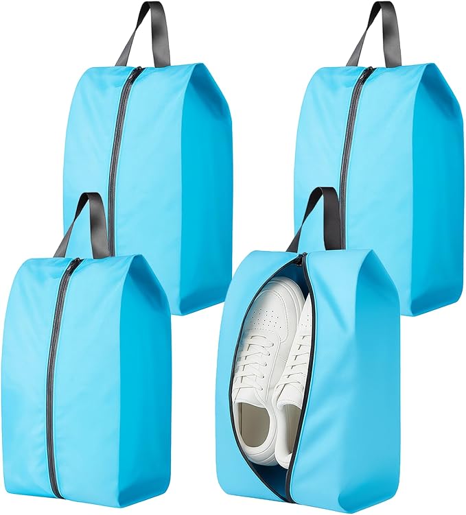 4-Pack Travel Shoe Bags – Large Water-Resistant Shoe Organizer Pouch with Zipper, Portable Storage Bags for Sports, Gym, and Carry-On Luggage