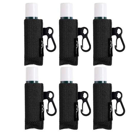 WK IEASON Lip Balm Holder Keychain, Christmas Stocking Stuffers Gifts, 6PCS Clip on Pouch Lip Gloss Holder Compatible With Chapstick Keychain Sleeves Holder Single Elastic Lipstick Key Chain Holder