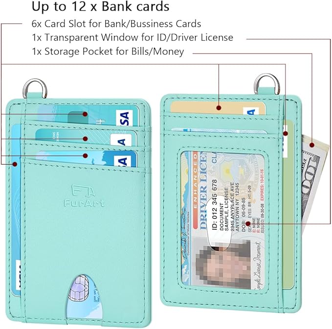 FurArt Slim Minimalist Wallet, Front Pocket Wallets, RFID Blocking, Credit Card Holder for Men