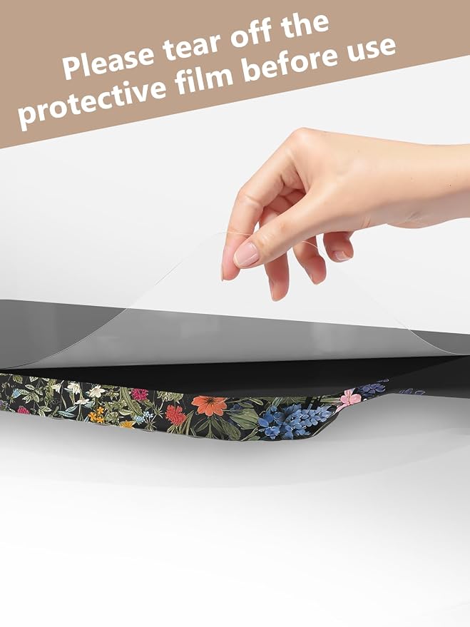 2-in-1 Ergonomic Keyboard Stand with Wrist Rest, Comfy Keyboard Riser Holder with Massage Design, Flower