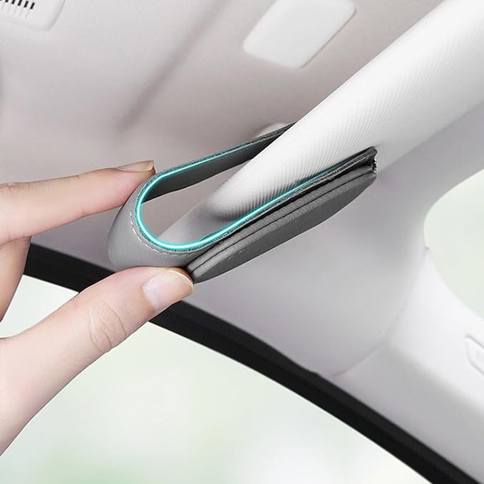 Sunglass Holder for Car Visor, Magnetic Leather Glasses Eyeglass Clip Hanger Clip for Car Truck, Ticket Card Clip for Any Eyeglasses, Gray, 2Pack