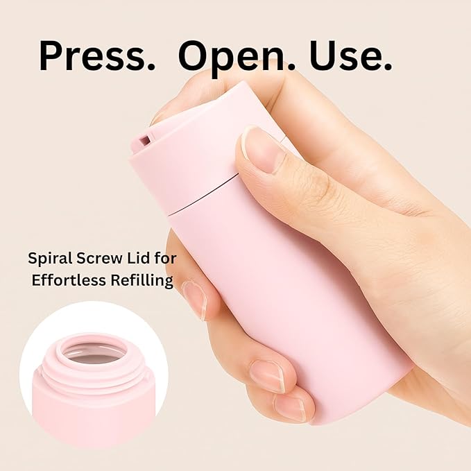 5pcs Travel Cream Dispenser Bottles Set Travel Bottles Toiletry Containers Set, TSA Approved, Travel Essentials