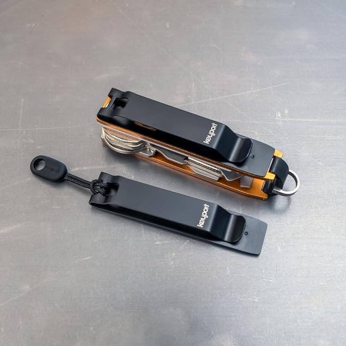 Keyport KO (Key Organizer) Pocket Clip - Detachable Deep Carry Pocket Clip Exclusively for Modular Keyport Pivot & Slide Key Holders - NOT Compatible with Anywhere Tools or Individual Modules (Black)