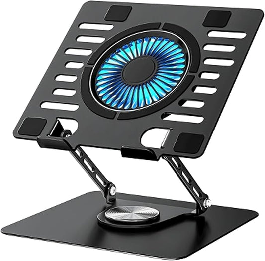 Laptop Stand with 360 Rotating Base, Adjustable Height Up to 10",Ergonomic Aluminum Laptop Riser Holder Computer Stand for Laptop 10 14 15 17 Inches/All MacBook Air Pro