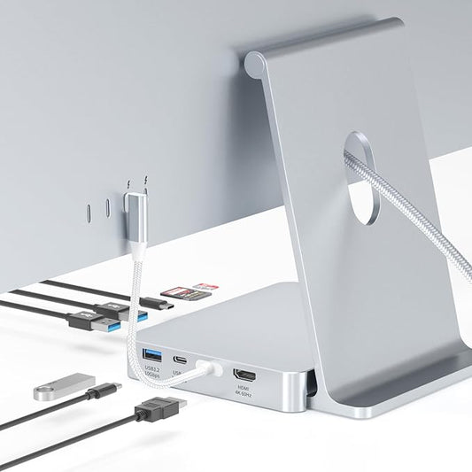 USB C Hub for iMac 24 inch 2021/2023/2024, 8 in 1 iMac USB Hub with M.2 SSD Expansion (SSD Not Included)，with USB A/C 3.2 10Gbps, SD/TF, HDMI iMacM1 M3 M4 Dock Accessories