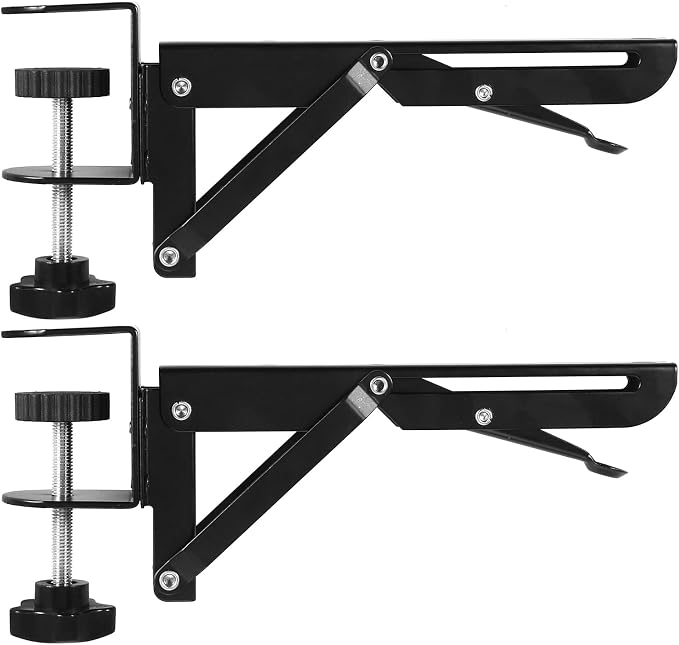 Angoily Foldable Keyboard Hand Support Bracket with Clamp Adjustable Desktop Extension Board 9.84X4.13X1.77In for Home Office Desk Keyboard Tray