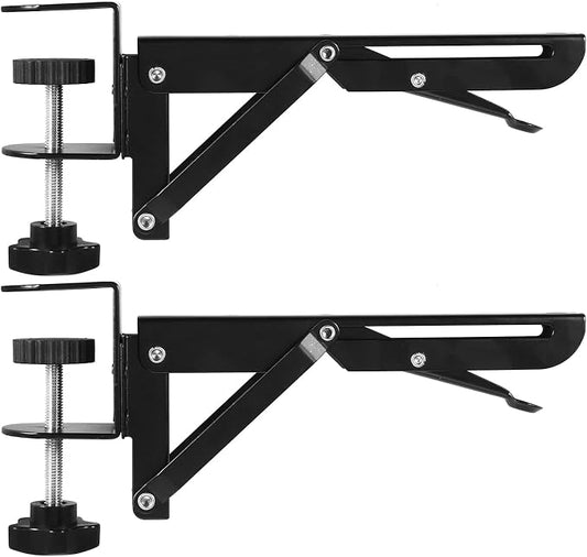 Angoily Foldable Keyboard Hand Support Bracket with Clamp Adjustable Desktop Extension Board 9.84X4.13X1.77In for Home Office Desk Keyboard Tray