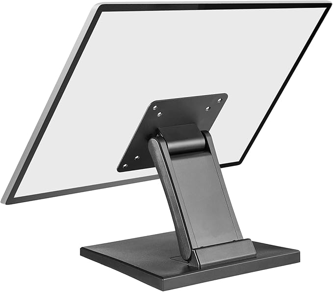 WEARSON Low Profile Monitor Stand - Foldable Touch Monitor MINI PC Stand Compatible with VESA 75x75 and 100x100mm Monitor Mounts For Kiosk,AIO Monitor Base Adjustable Folding Flat