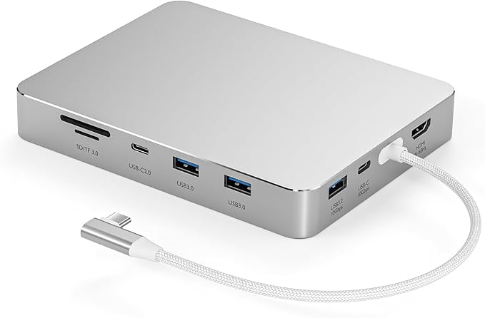 USB C Hub for iMac 24 inch 2021/2023/2024, 8 in 1 iMac USB Hub with M.2 SSD Expansion (SSD Not Included)，with USB A/C 3.2 10Gbps, SD/TF, HDMI iMacM1 M3 M4 Dock Accessories