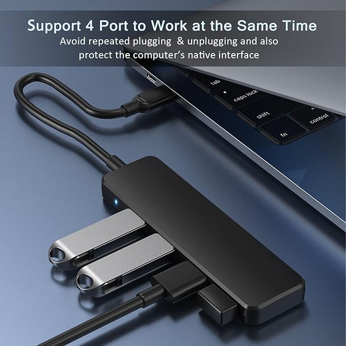 USB Hub, VIENON 4-Port USB 3.0 Hub USB Splitter USB Expander for Laptop, Xbox, PS4/5, Flash Drive, HDD, Console, Printer, Camera,Keyborad, Mouse-3.3ft