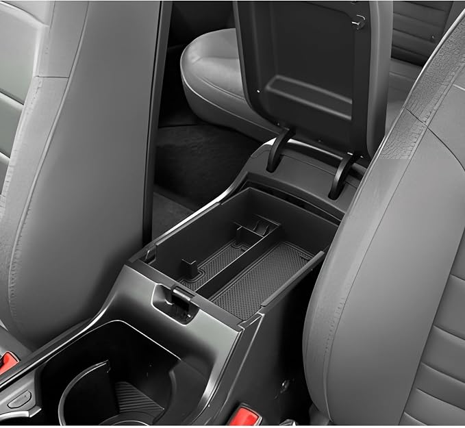LUWU K4 KIA 2026 Center Console Organizer Compatible with 2025 2026 Kia K4 LX/LXS/EX/GT-Line/GT-Line Turbo Accessories Armrest Console Organizer Armrest Insert Tray 2025 2026 Kia K4 Black-trim