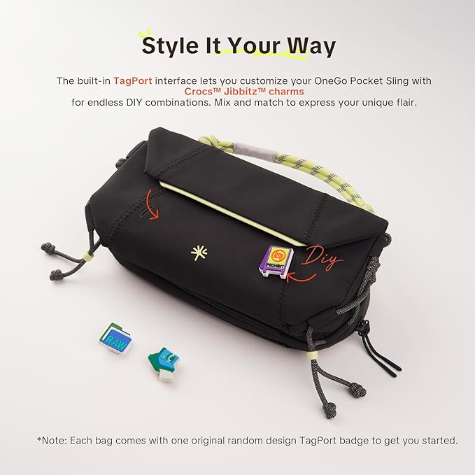 PGYTECH OneGo Pocket Sling for DJI Osmo Pocket 4/3/Xtra Muse/Insta360, Portable Splashproof Everyday Carry Case w Detachable Strap, 2L, 3-Layer Storage Crossbody Carrying Bag for Daily & Travel, White